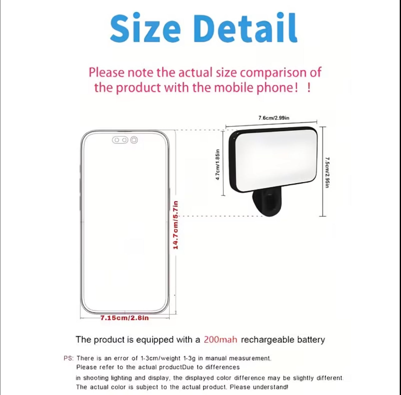 Portable Selfie light