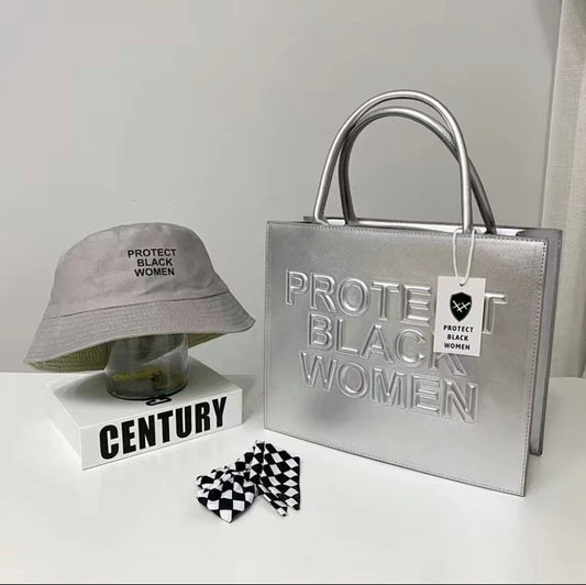 Protect Black Women Hat and Purse Set
